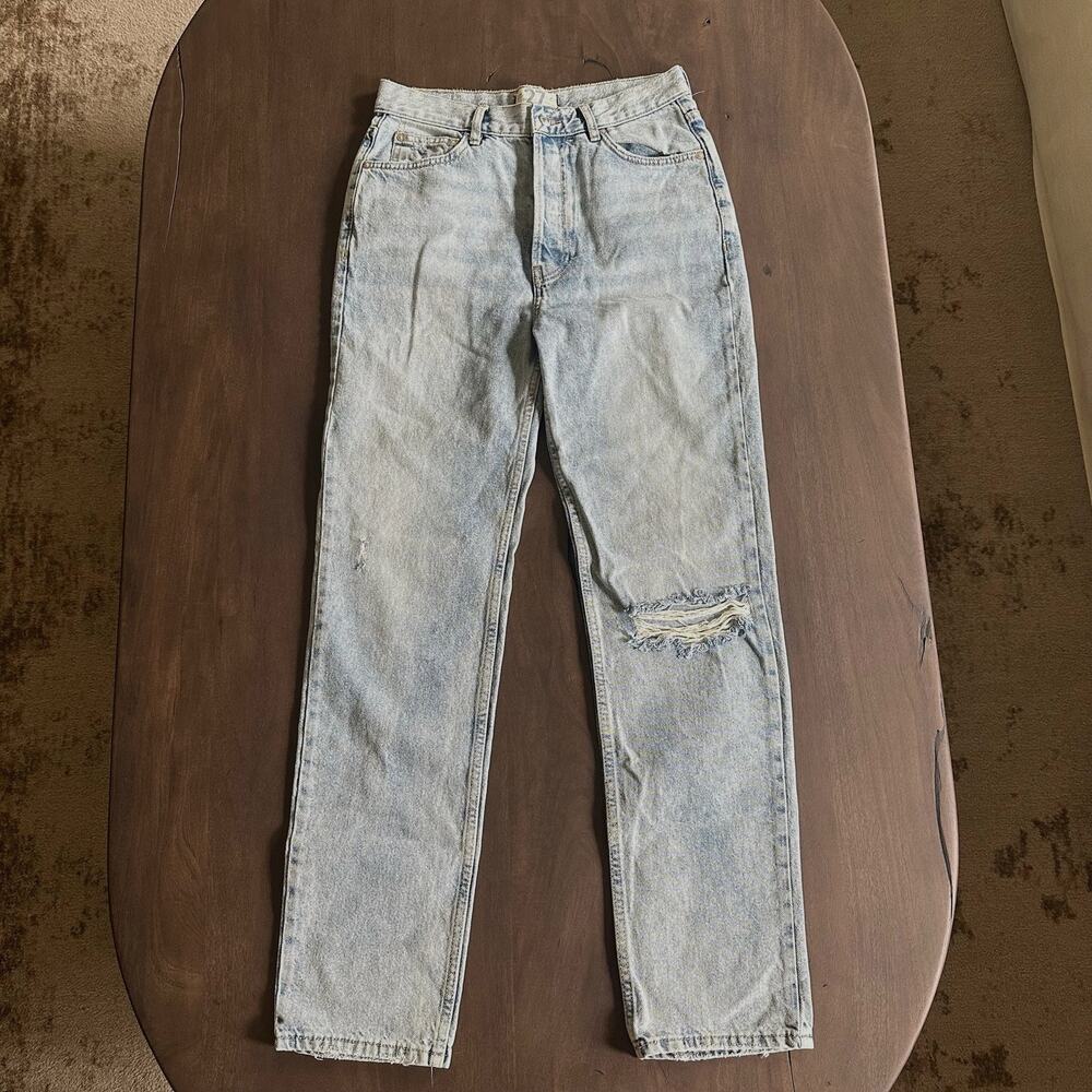 Free People We The Free Straight Leg Jean Size 27 Light Wash